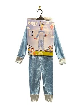 Disguise Bluey Costume Kids Bluey  Character Outfit w Jumpsuit and Mask Sz 3T-4T